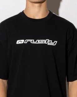 Rusty Gaffa Taped Short Sleeve T-Shirt Black Online
