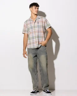 RVCA Gazzy Short Sleeve Shirt Multi New