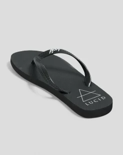 Lucid Geomet Thongs Black/white Discount