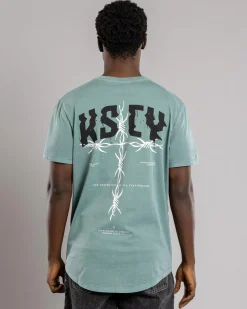 Kiss Chacey Glacier Dual Curved T-Shirt Pigment Trooper Discount