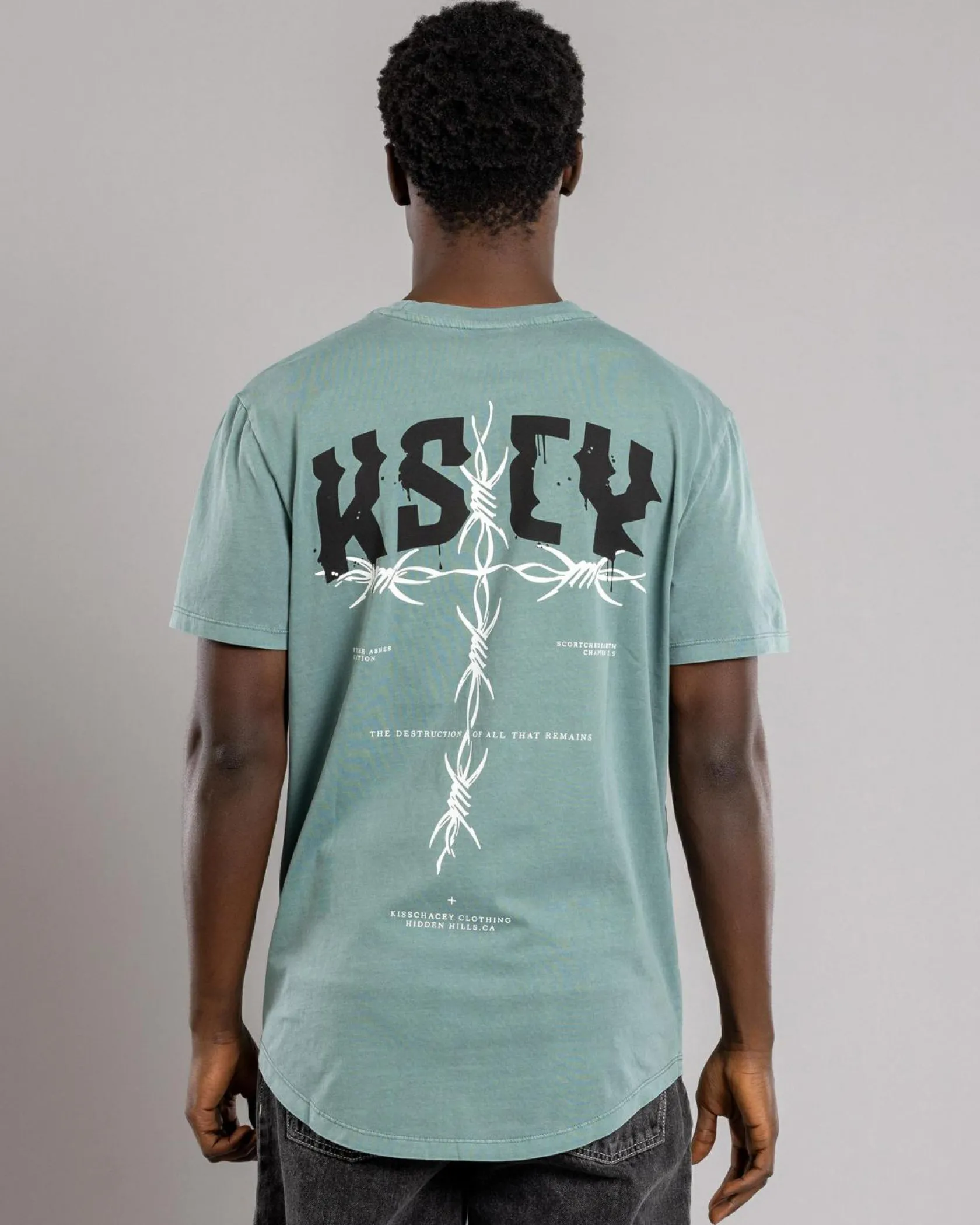 Kiss Chacey Glacier Dual Curved T-Shirt Pigment Trooper Discount