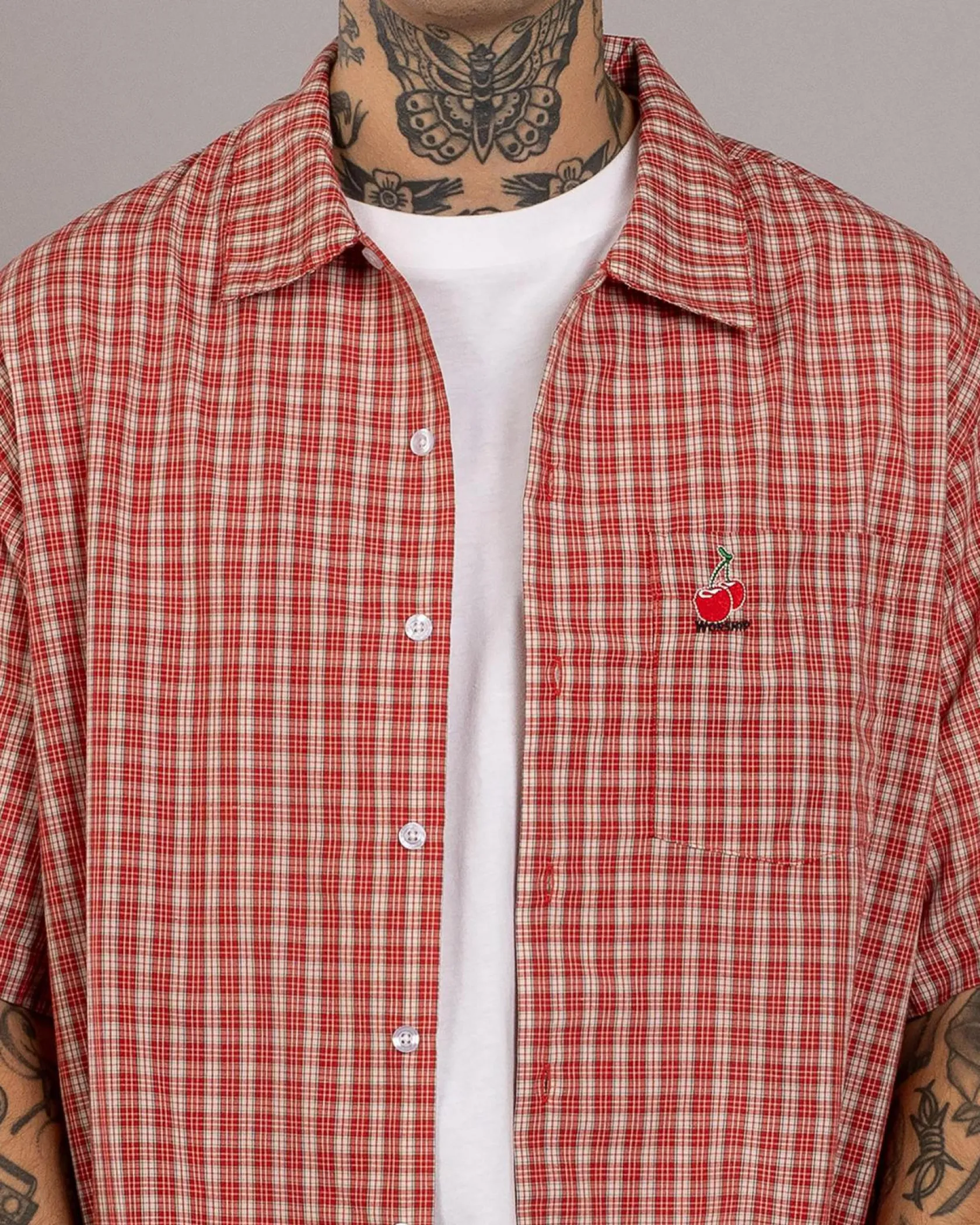 Worship Supplies Glazed And Confused Short Sleeve Shirt Cherry Red