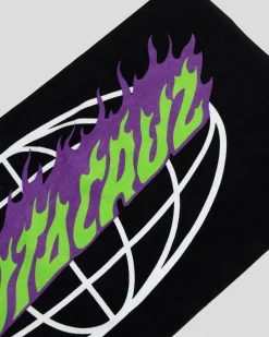 Santa Cruz Global Flame Strip Towel Black Discount