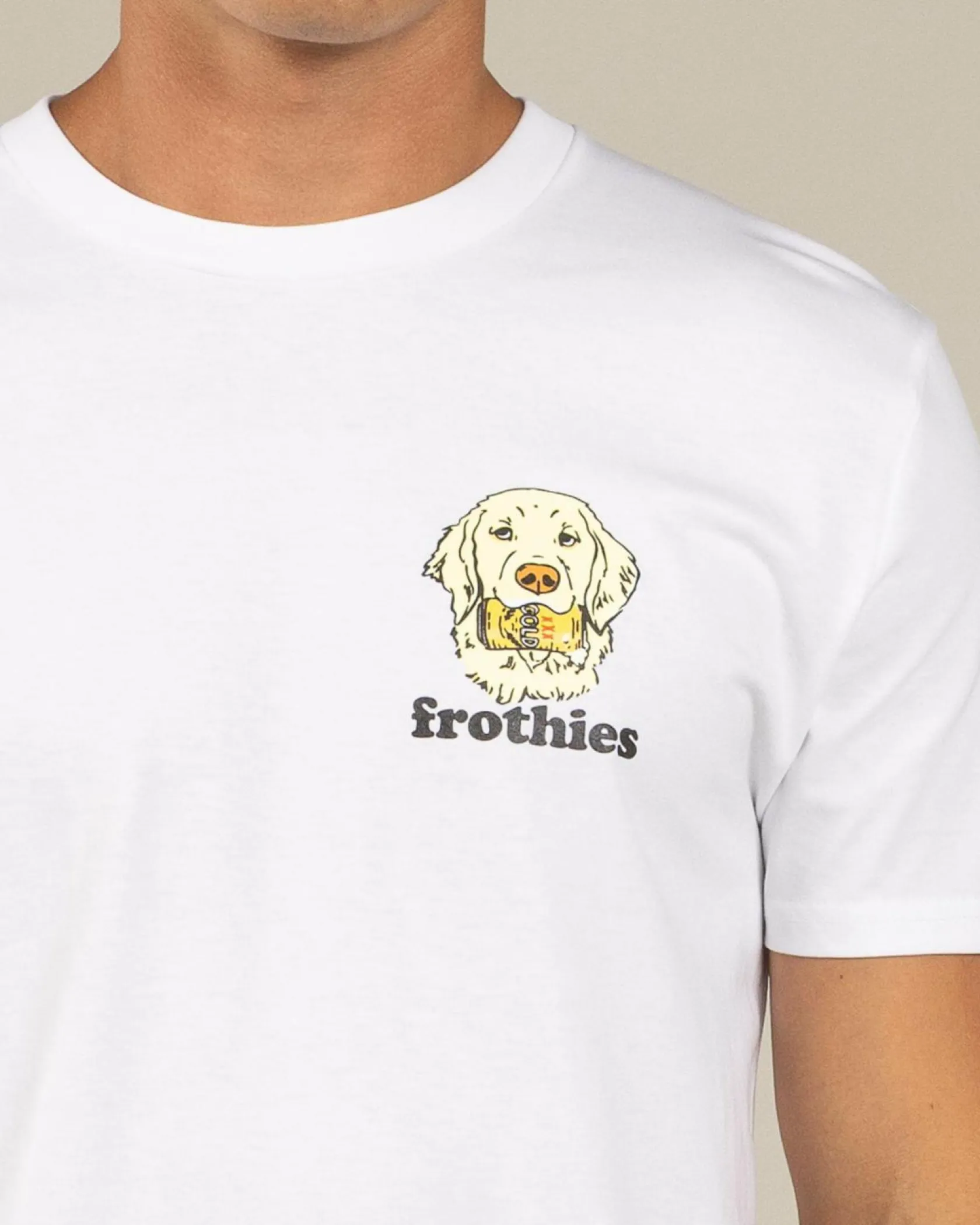 Frothies Gold Retriever T-Shirt White
