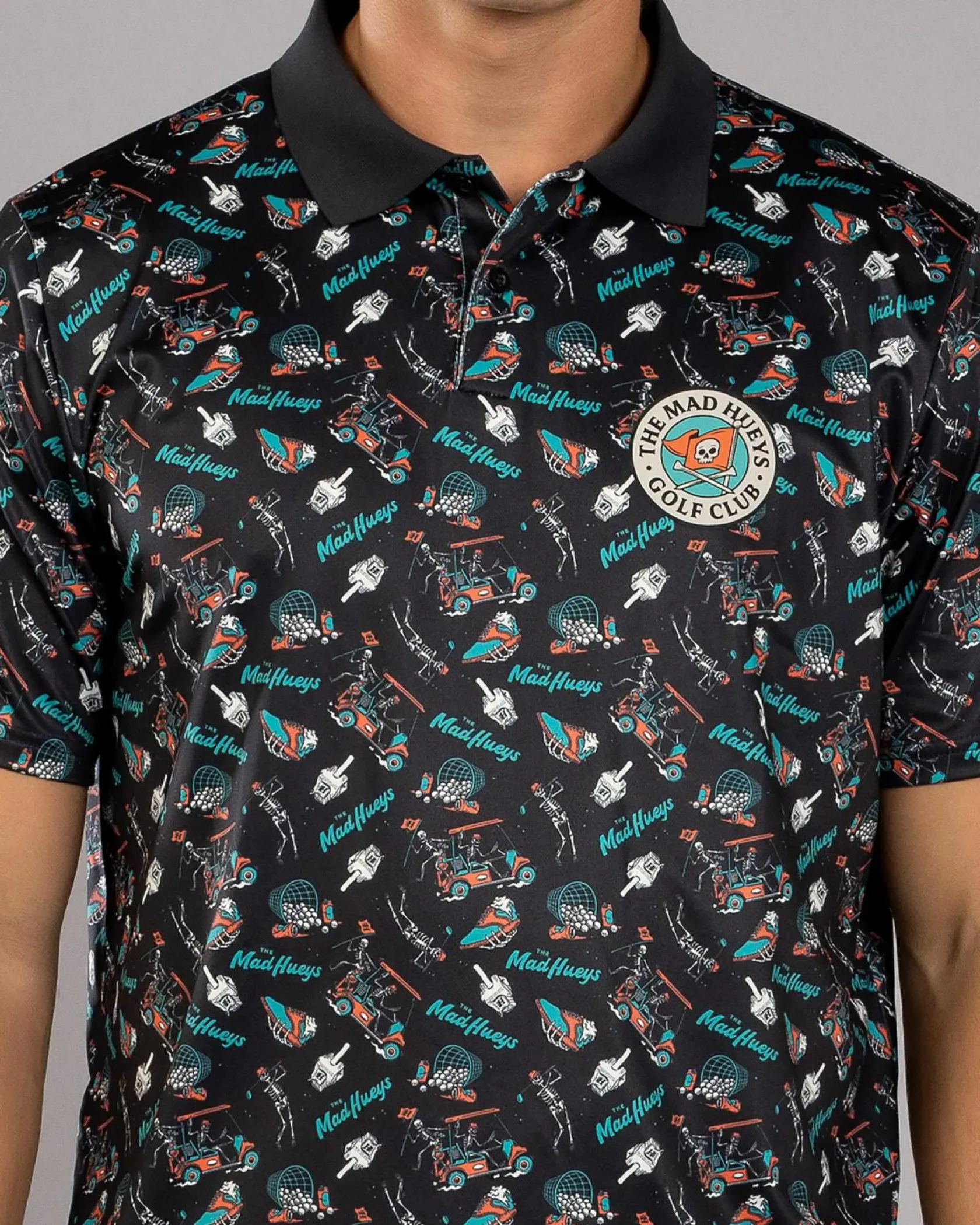 The Mad Hueys Golf Polo Shirt Black Best