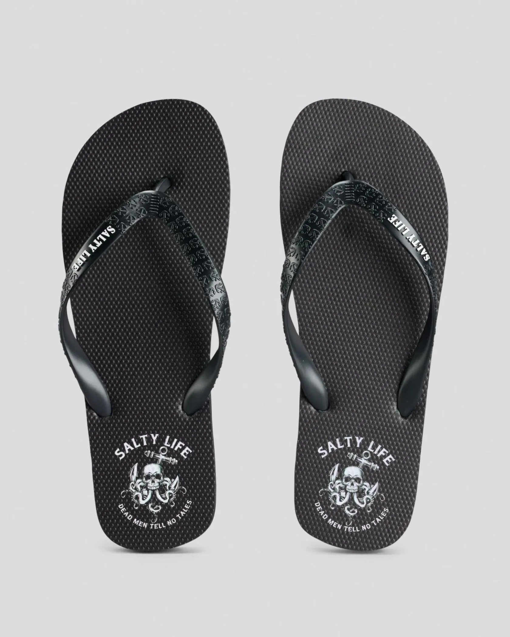 Salty Life Grim Thongs Black/white Sale