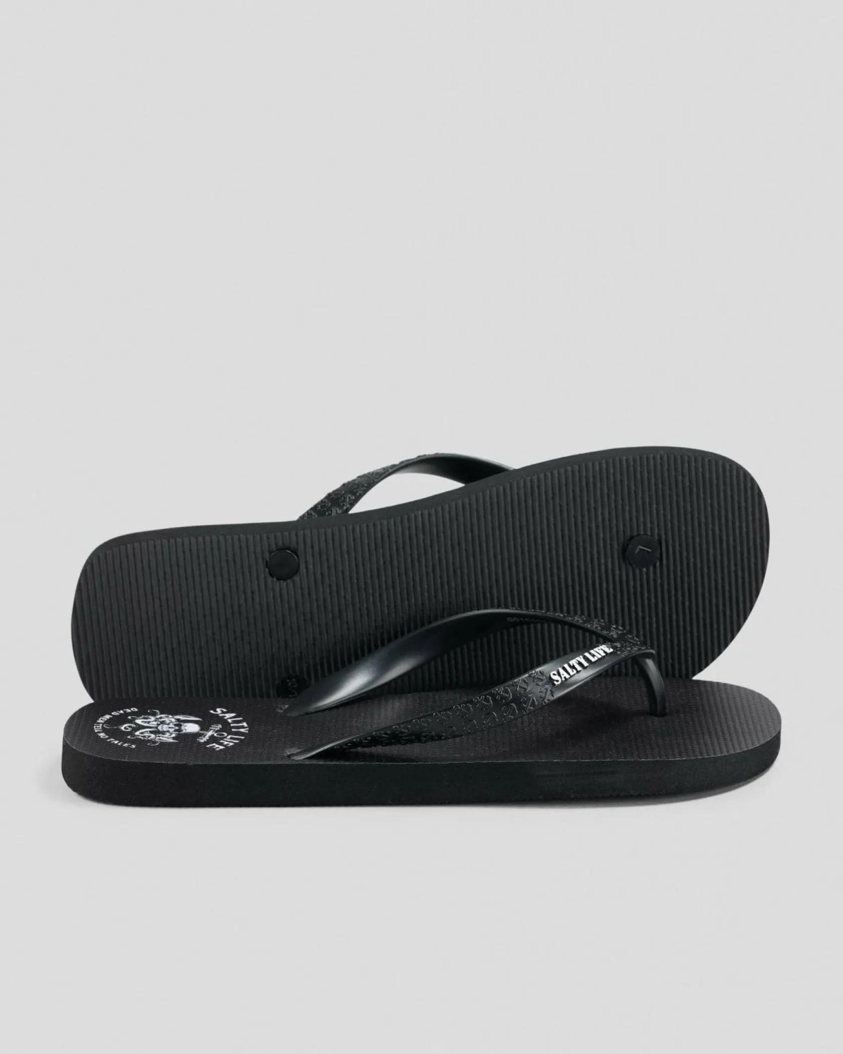 Salty Life Grim Thongs Black/white Sale