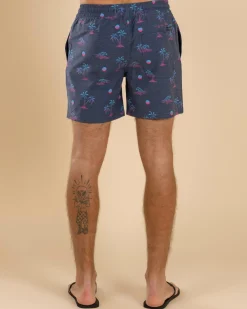 Lucid Gust Elastic Waist Shorts Navy