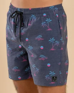 Lucid Gust Elastic Waist Shorts Navy