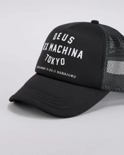 Deus Ex Machina Harajuku Address Trucker Cap Black Outlet