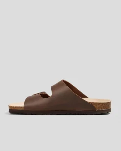 GENUINS Hawaii Oiled Leather Sandals Brown Hot