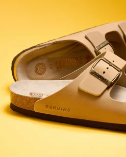 GENUINS Hawaii Oiled Leather Sandals Tobacco