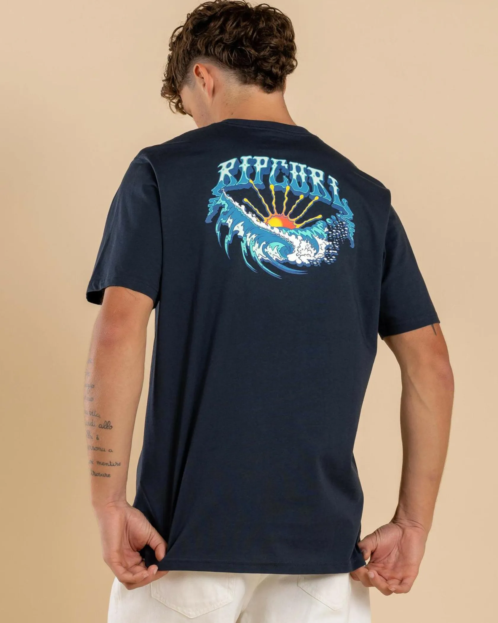 Rip Curl Hazed & Tubed T-Shirt Dark Navy Sale