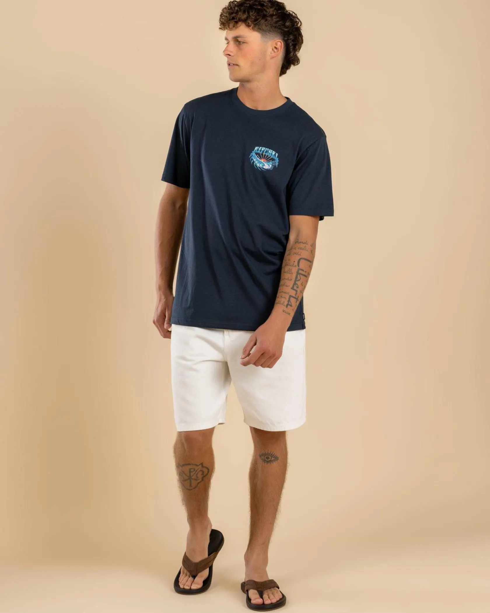 Rip Curl Hazed & Tubed T-Shirt Dark Navy Sale