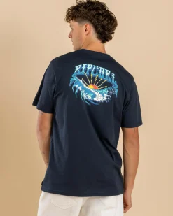 Rip Curl Hazed & Tubed T-Shirt Dark Navy Sale