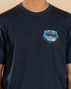 Rip Curl Hazed & Tubed T-Shirt Dark Navy Sale