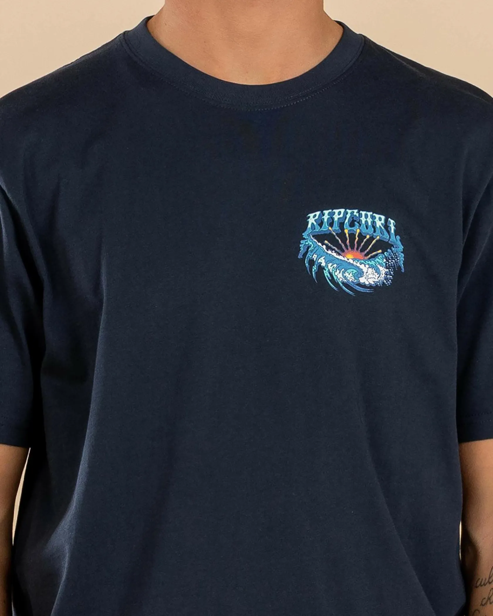 Rip Curl Hazed & Tubed T-Shirt Dark Navy Sale