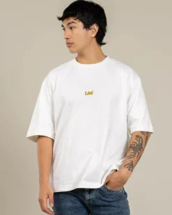 Lee Heavy Hit Boxcut T-Shirt White New