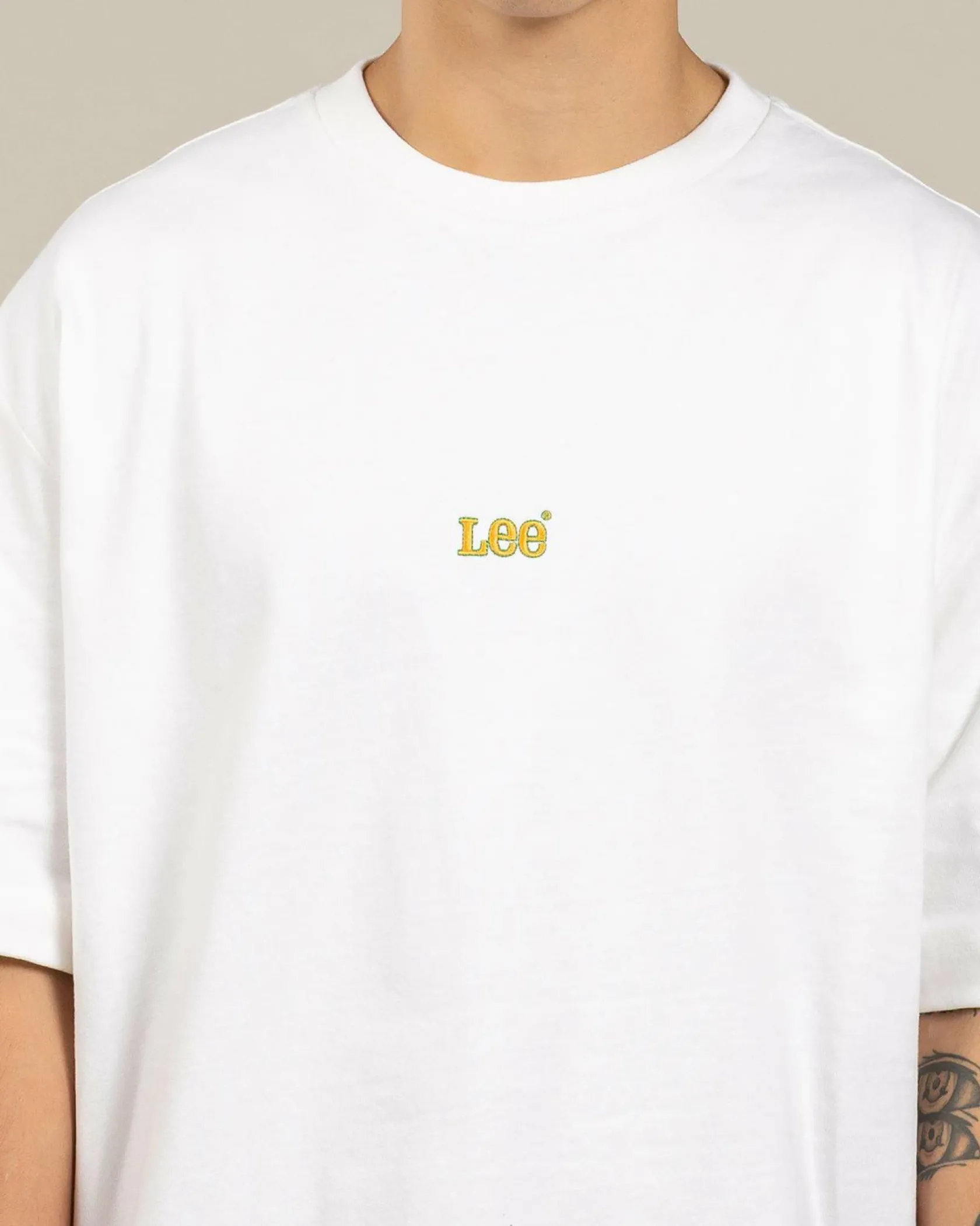 Lee Heavy Hit Boxcut T-Shirt White New