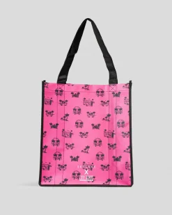 City Beach Helmsman Eco Bag Pink/black Clearance
