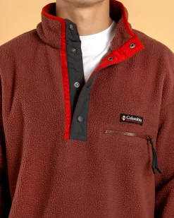 Columbia Helvetia Half Snap Fleece Sweatshirt Spice New