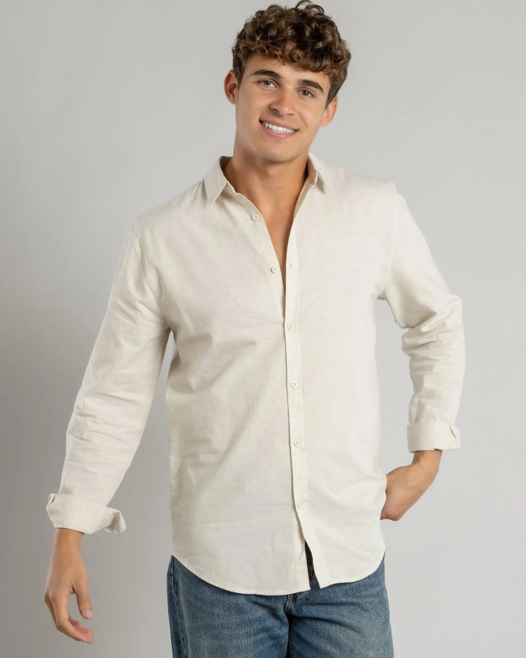 Skylark Hemp Long Sleeve Shirt Natural Outlet