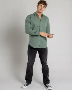 Skylark Hemp Long Sleeve Shirt Olive Clearance