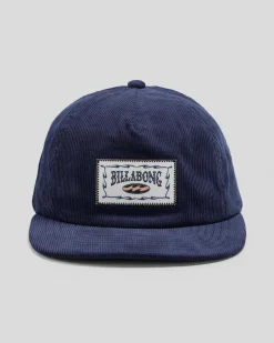 Billabong Heritage Strapback Cap Steel Blue New