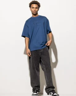 Calvin Klein Hero Monologo Embroidered T-Shirt Blue Jean Sale