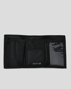 Salty Life Hidden Paradise Tri-Fold Wallet Black Best