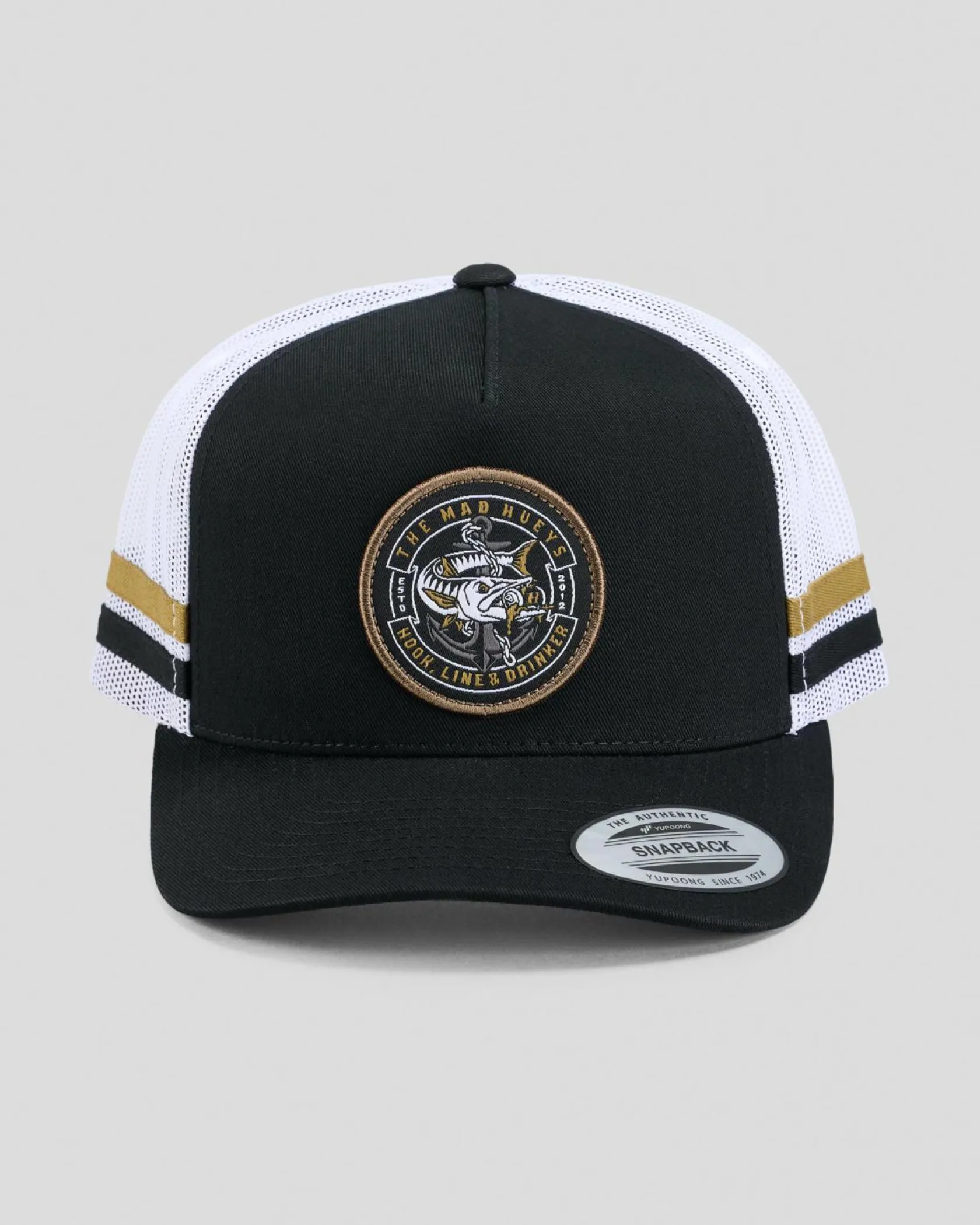 The Mad Hueys Hooked Cuda Trucker Cap Black