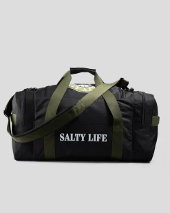 Salty Life Hooked Duffle Bag Black/army Green Discount