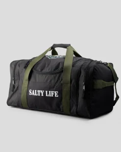 Salty Life Hooked Duffle Bag Black/army Green Discount