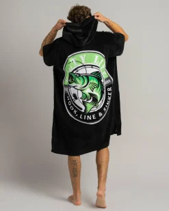 Salty Life Hooked V3 Hooded Towel Black/green Discount