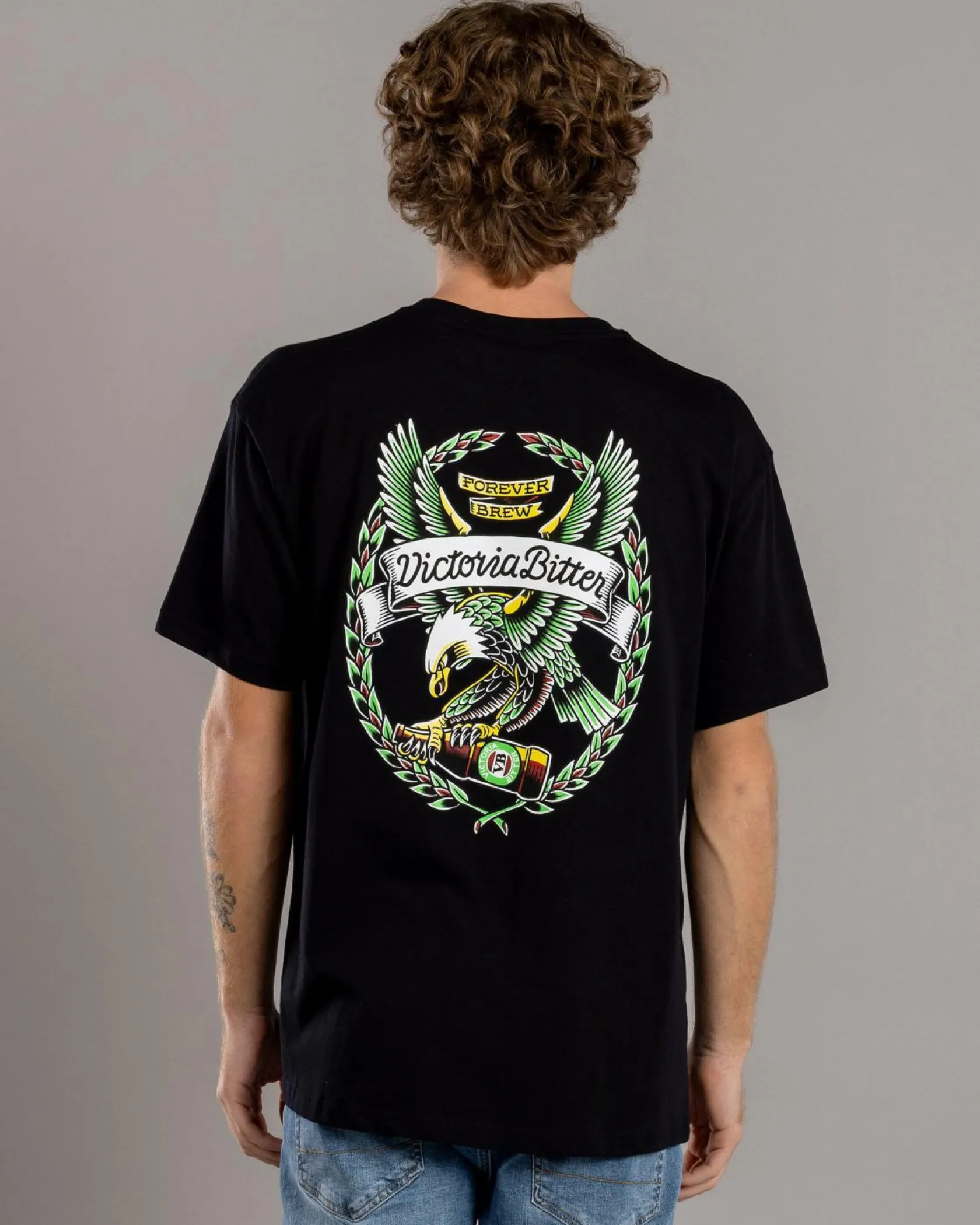 Victor Bravo's Hops Hawk T-Shirt Black New