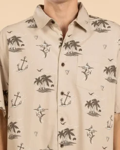 Quiksilver Horizon Haze Short Sleeve Shirt Cloudy Gray Discount
