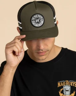 The Mad Hueys Hueys Good Life Trucker Cap Olive Outlet