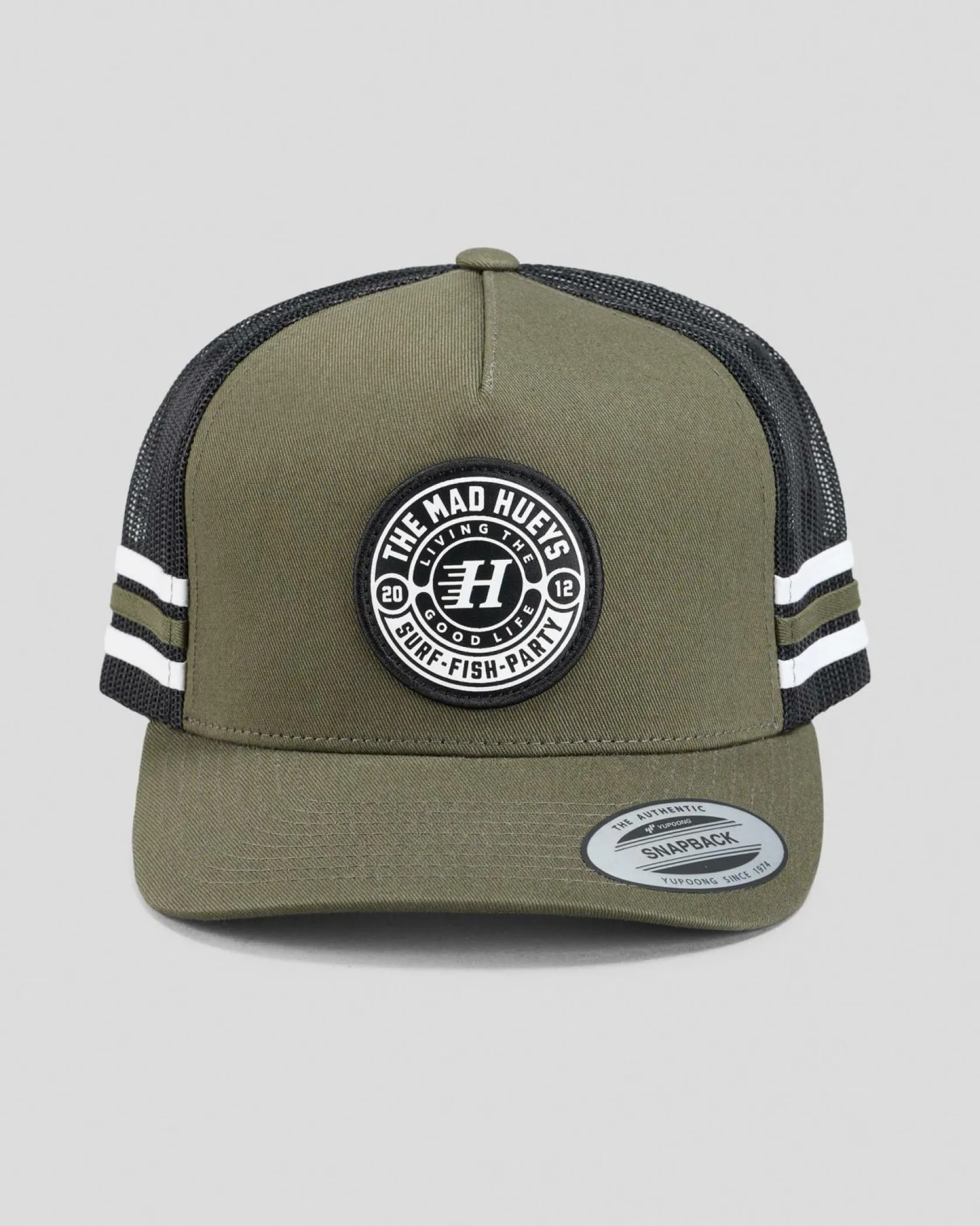 The Mad Hueys Hueys Good Life Trucker Cap Olive Outlet