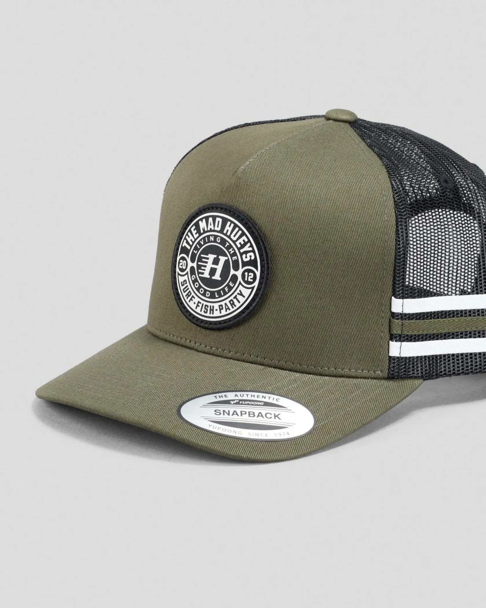The Mad Hueys Hueys Good Life Trucker Cap Olive Outlet