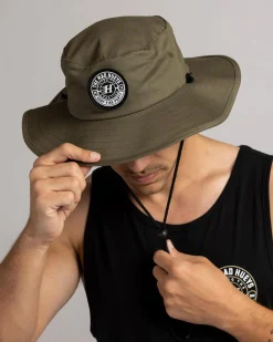 The Mad Hueys Hueys Good Life Wide Brim Hat Olive Online