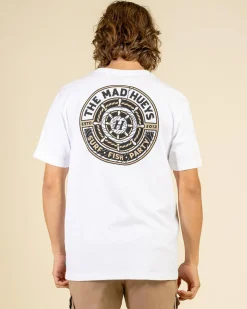 The Mad Hueys Hueys Ship Wheel T-Shirt White Outlet