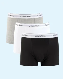 Calvin Klein Icon Cotton Stretch Relaxed Fit Trunk 3 Pack Black/white/grey Heather Hot