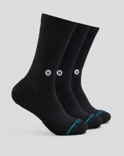 Stance Icon Socks 3 Pack Black New
