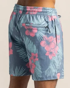 Jacks Idyllic Elastic Waist Shorts Slate Blue Sale