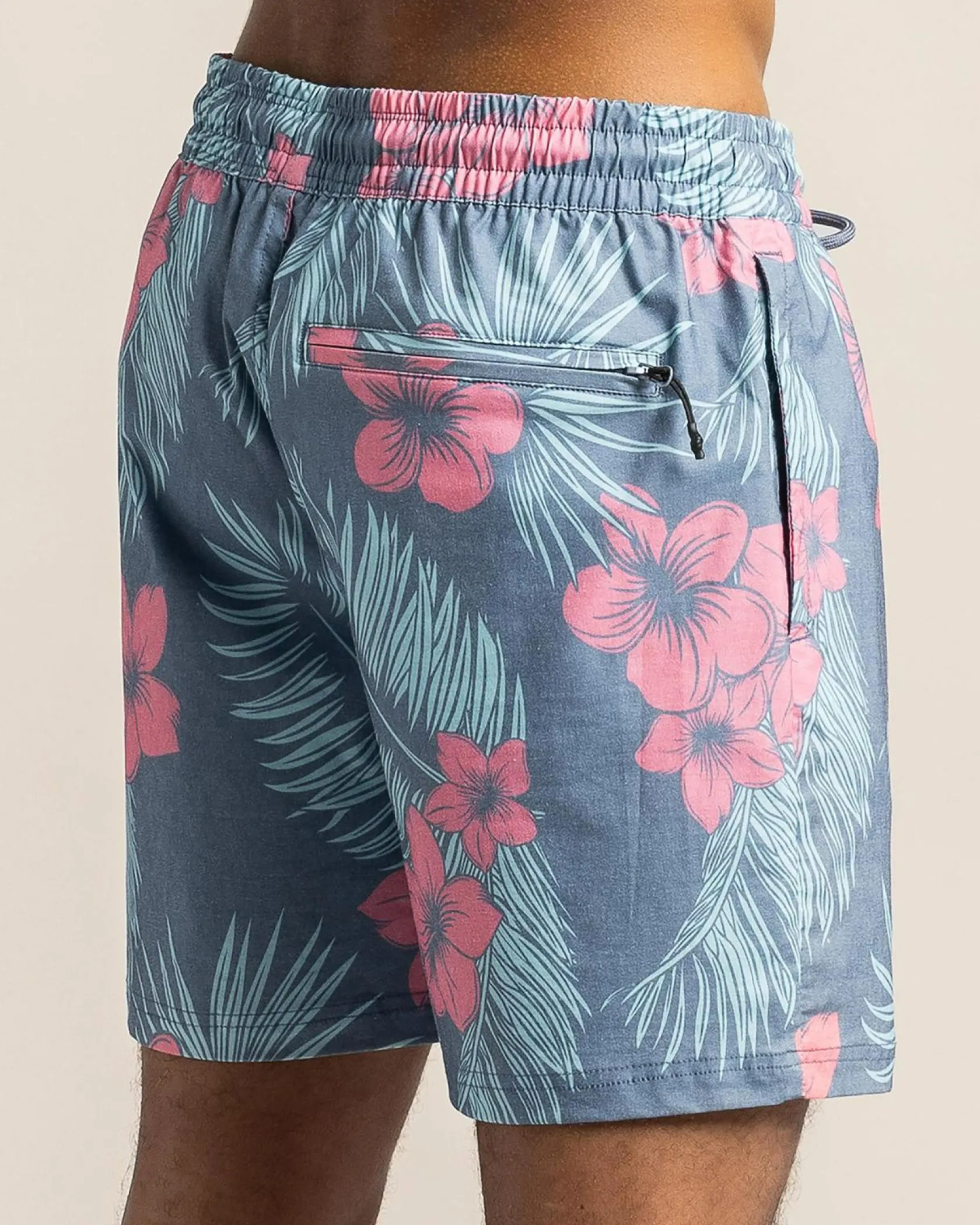 Jacks Idyllic Elastic Waist Shorts Slate Blue Sale