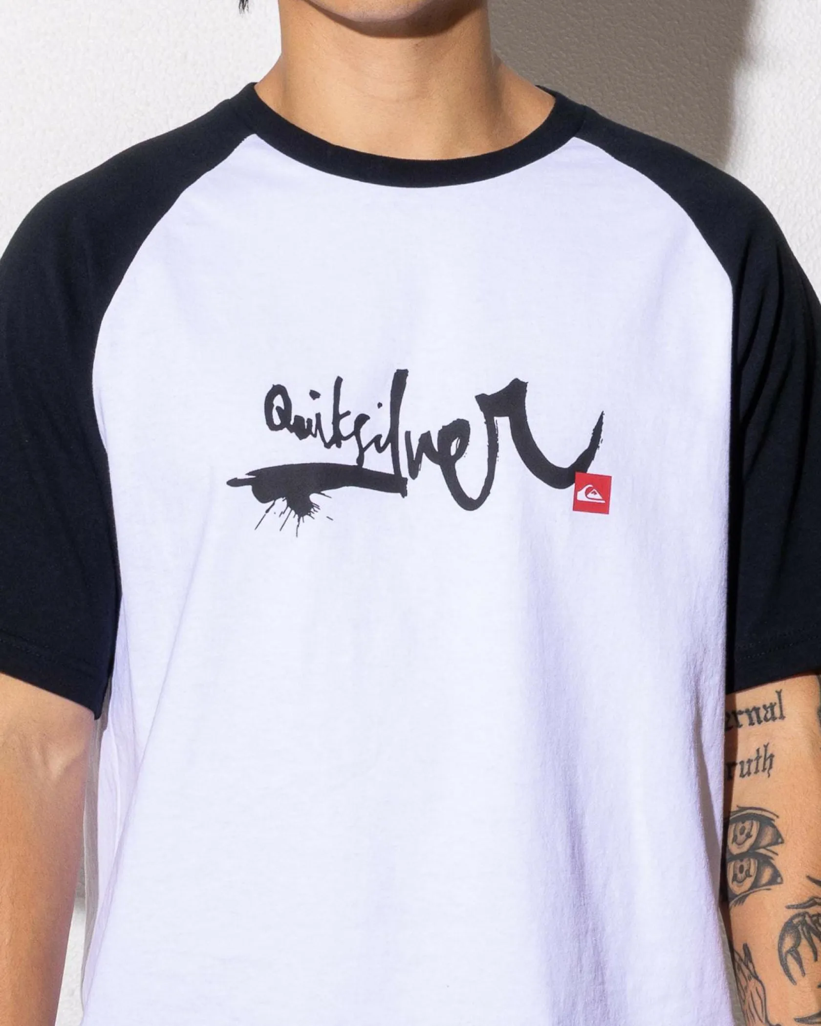 Quiksilver Impaired Raglan T-Shirt White Discount