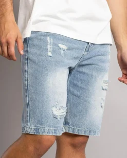 Jacks Impel Denim Shorts Mid Blue New