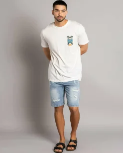Jacks Impel Denim Shorts Mid Blue New