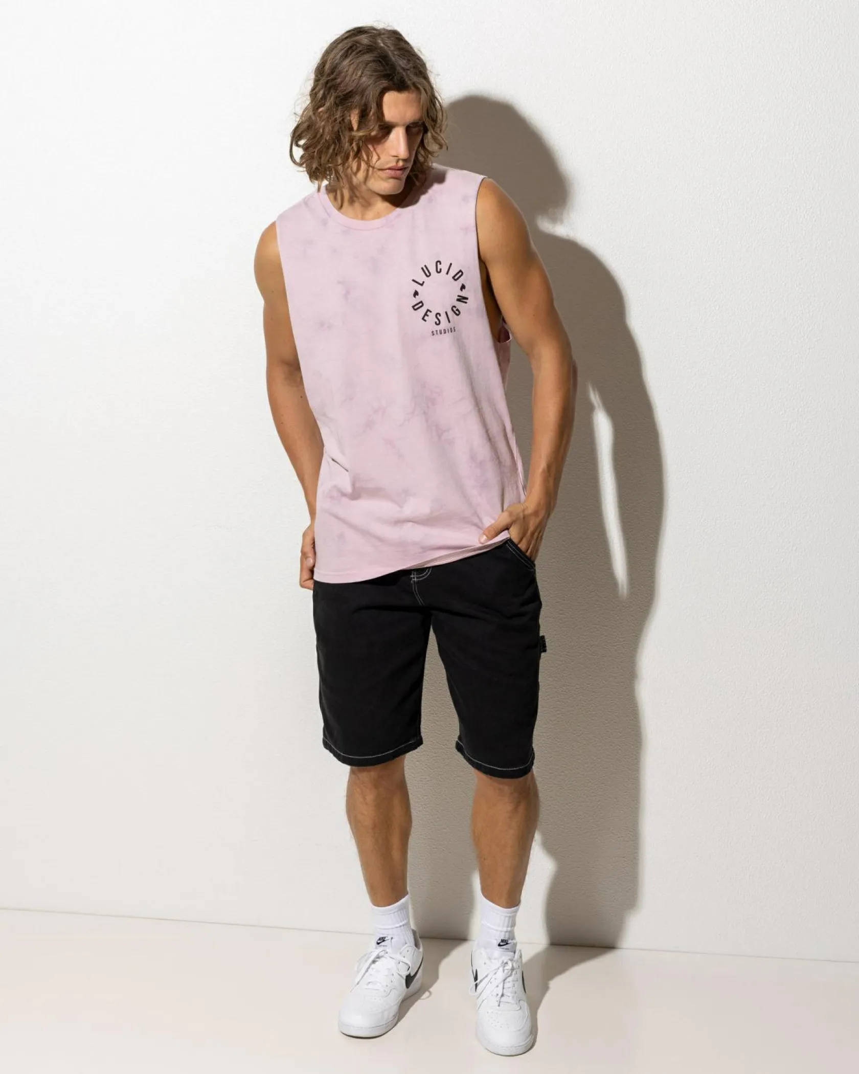 Lucid Inception Muscle Tank Lt Purple Mottle Sale