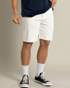 Lucid Inhabit Denim Walk Shorts Off White New